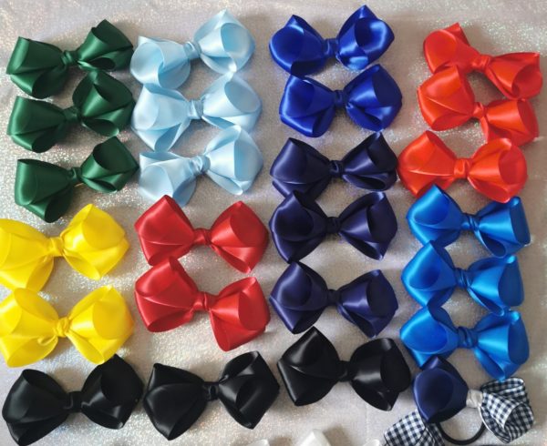 School hair bow collection, Large hair Clips/Elastics