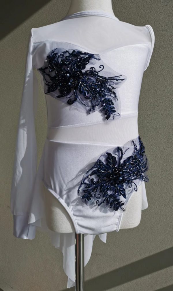 Dance costume's decoration laces - navy 2 pieces set - Image 4