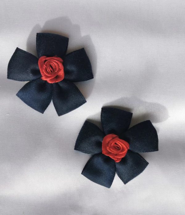 Navy and dark red school bows clip/elastic/headband - Image 6