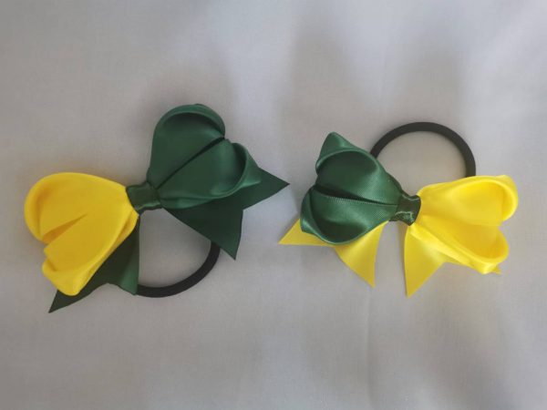 Love heart hair bow clips/elastics - School bows