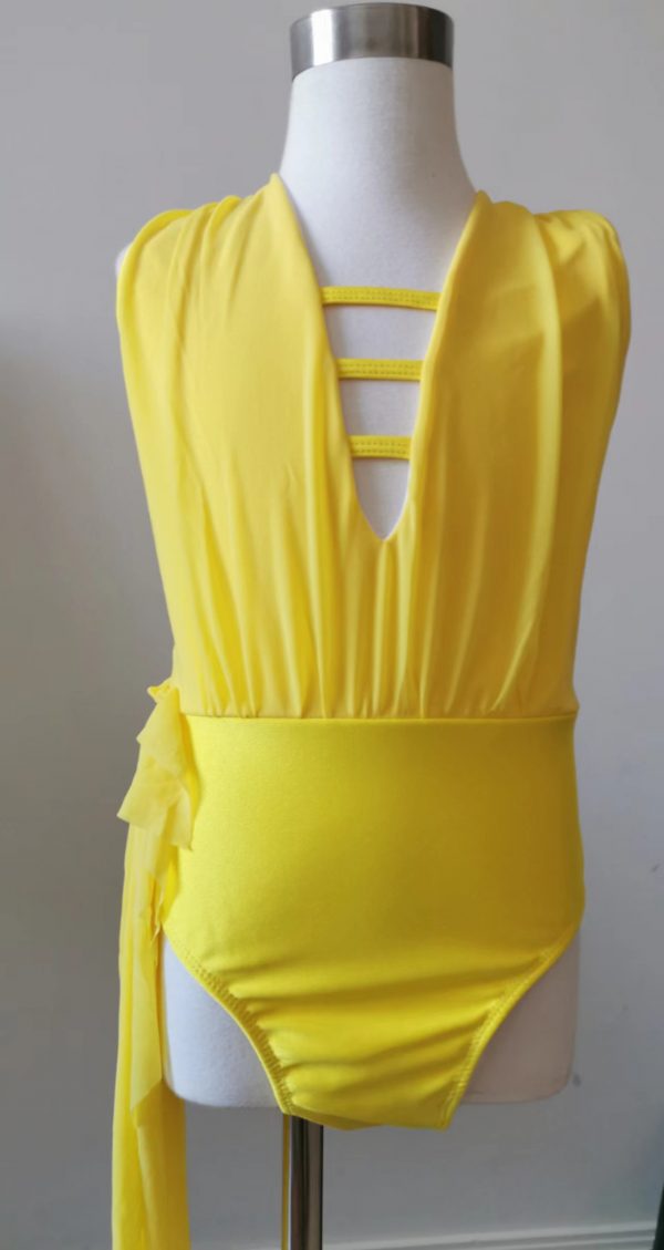 Costume base -Stunning Yellow Lyrical dance costume base, Children size 10