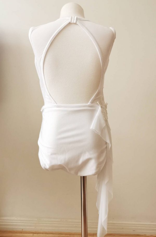 Costume base Stunning Pearl white Lyrical dance costume base, Children size 10 - Image 4