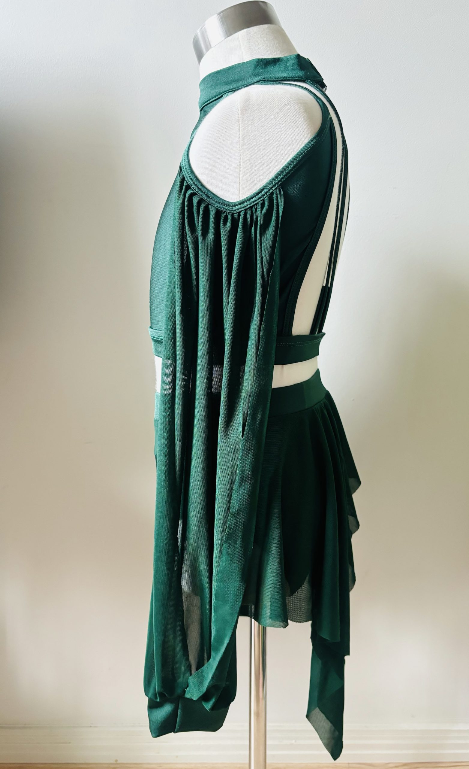 Custom design dark green Lyrical dance costume base + two pieces ...