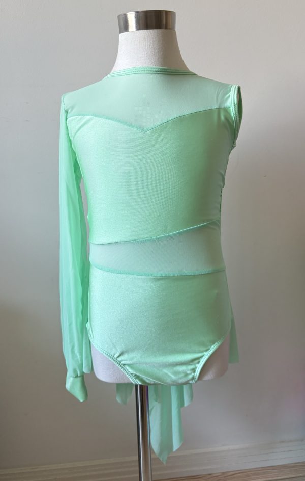 Custom design mint green Lyrical dance costume base  - Image 2