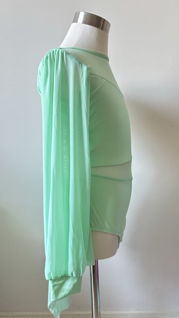 Custom design mint green Lyrical dance costume base  - Image 3